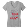 my broom broke so now i drive a mopar Women's V-Neck T-Shirt