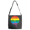 rainbow colored stripes dot running splashes Adjustable Strap Totes