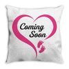 Coming Soon Baby Girl Throw Pillow