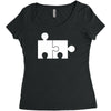 rude jigsaw ideal birthday present or gift Women's Triblend Scoop T-shirt