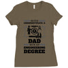 Never Underestimate A Dad With An Engineering Degree Ladies Fitted T-Shirt