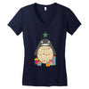 totoro christmas tree Women's V-Neck T-Shirt
