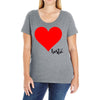 Besties Heart Family Matching Ladies Curvy T-Shirt