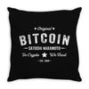 Bitcoin Satoshi Nakamoto In Crypto We Trust Throw Pillow
