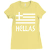 greece hellas greek flag Ladies Fitted T-Shirt