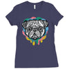 pug face Ladies Fitted T-Shirt