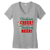 christmas cheer i thought you said christmas beer Women's V-Neck T-Shirt