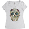men's pura vida sugar skull Women's Triblend Scoop T-shirt