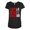 got skills on the grills apron Maternity Scoop Neck T-shirt