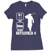 eat sleep battlefield 4, funny Ladies Fitted T-Shirt
