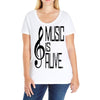 music lover Ladies Curvy T-Shirt