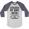 Dear Aunt, Thanks For Being My Aunt 3/4 Sleeve Shirt