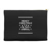 merry christmas ya filthy animal Accessory Pouches