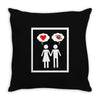 women thinking love Throw Pillow