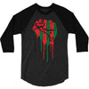 black power 3/4 Sleeve Shirt