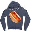 hotdogs on a bun Zipper Hoodie