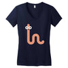 cacing bae senyum Women's V-Neck T-Shirt