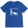 fat people are harder to kidnap funny V-Neck Tee