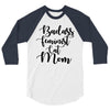 badass feminist cat mom 3/4 Sleeve Shirt
