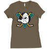 mighty ducks of anaheim Ladies Fitted T-Shirt