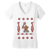 ugly sweater fight christmas t shirts Women's V-Neck T-Shirt