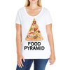 pizza lover's food pyramid Ladies Curvy T-Shirt