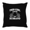 This Girl Loves Her Husband Throw Pillow