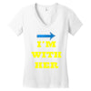 i am with her Women's V-Neck T-Shirt