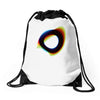 orbital wonky style Drawstring Bags