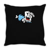 screaming paw Throw Pillow