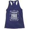 vintage made in 1981 perfectly aged a living legend Racerback Tank