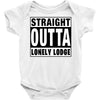 straight outta lonely lodge Baby Bodysuit