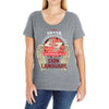who knows sign language Ladies Curvy T-Shirt