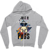 who loves pugs Zipper Hoodie