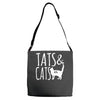 tats and cats Adjustable Strap Totes