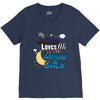 mom moon&amp;back V-Neck Tee