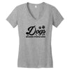 Dogs Because People Suck Women's V-Neck T-Shirt