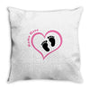 Baby Girl with Heart Any Name Customized Throw Pillow
