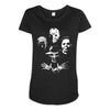 horror icons Maternity Scoop Neck T-shirt