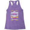 i am a january women Racerback Tank