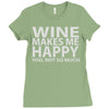 wine makes me happy you, not so much Ladies Fitted T-Shirt