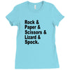 rock paper scissors lizard spock big bang theory geek nerd gift t shir Ladies Fitted T-Shirt