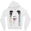 watercolor eyes Zipper Hoodie