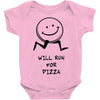 will run for pizza Baby Onesie