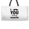 i moustache you to be my valentine Weekender Totes