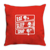 v3 eat sleep snap Throw Pillow