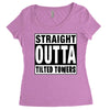 straight outta tilted towers Women's Triblend Scoop T-shirt