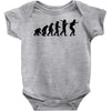evolution of table tennis or ping pong mens black t shirt top Baby Onesie