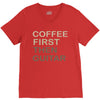 coffee then guitar V-Neck Tee