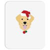 golden retriever dog with red santa's hat Mousepad